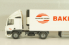 DAF 85 CF tractor with semi trailer "Bakker Logistiek" 2004, white, 53537, Tekno 1:50