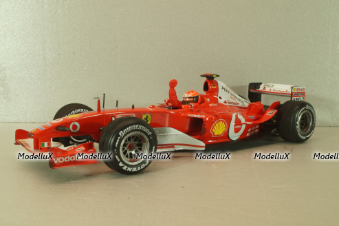 Ferrari F2003-GA Michael Schumacher (999 Grand Prix Points) Winner Canadian GP 2003, dirty version, Hot Wheels 1:18