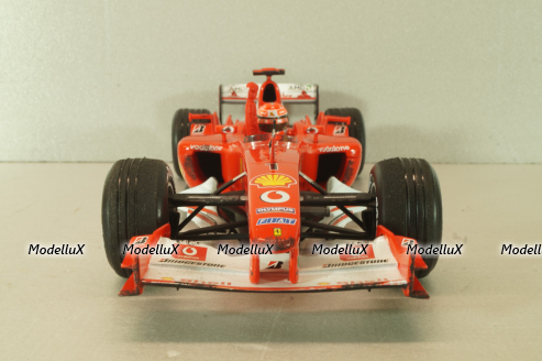 Ferrari F2003-GA Michael Schumacher (999 Grand Prix Points) Winner Canadian GP 2003, dirty version, Hot Wheels 1:18