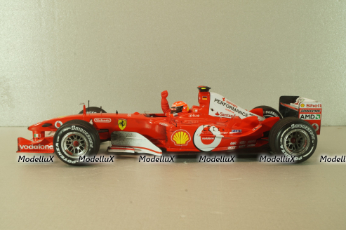 Ferrari F2003-GA Michael Schumacher (999 Grand Prix Points) Winner Canadian GP 2003, dirty version, Hot Wheels 1:18