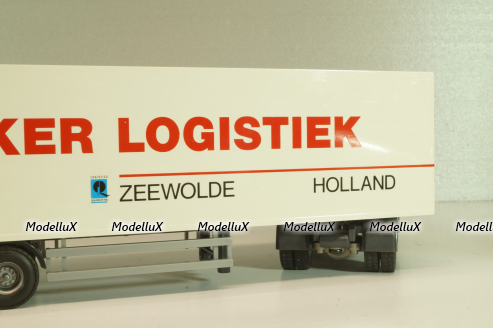 DAF 85 CF tractor with semi trailer "Bakker Logistiek" 2004, white, 53537, Tekno 1:50