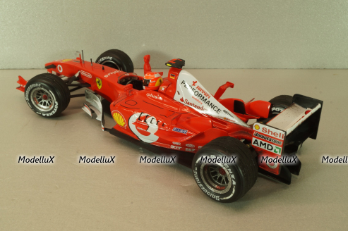 Ferrari F2003-GA Michael Schumacher (999 Grand Prix Points) Winner Canadian GP 2003, dirty version, Hot Wheels 1:18