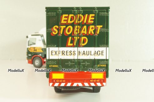 Scania 144L/460 tractor with semi trailer "Eddie Stobart LTD" 1998, white/green, 4418, Tekno 1:50