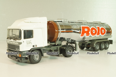 ERF EC 10 tractor with semi tank trailer "Rolo Nestle" 1997, white/chrome, 9203, Tekno 1:50