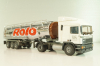 ERF EC 10 tractor with semi tank trailer "Rolo Nestle" 1997, white/chrome, 9203, Tekno 1:50