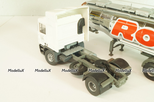 ERF EC 10 tractor with semi tank trailer "Rolo Nestle" 1997, white/chrome, 9203, Tekno 1:50