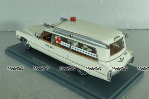 Cadillac S&S High Top Ambulance, white, 43894, NEO 1:43