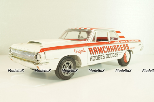 Dodge 330 Ramchargers 1964, white, L.E 504 pcs, A1806900, ACME 1:18