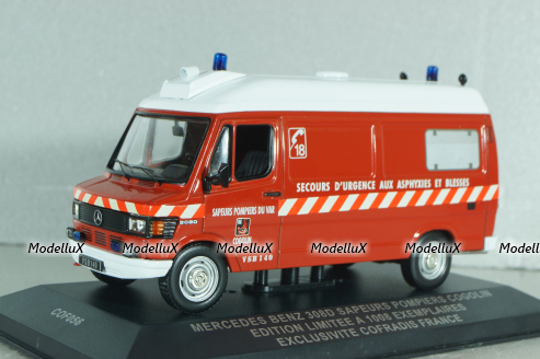 Mercedes-Benz 308D Sapeurs Pompiers Sapeurs Pompiers Cogolin, (Ambulance) 1981, IXO 1:43