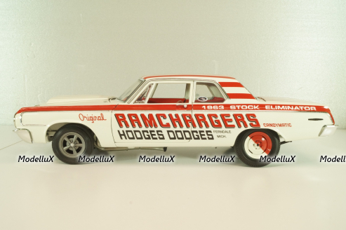 Dodge 330 Ramchargers 1964, white, L.E 504 pcs, A1806900, ACME 1:18