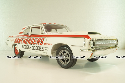 Dodge 330 Ramchargers 1964, white, L.E 504 pcs, A1806900, ACME 1:18