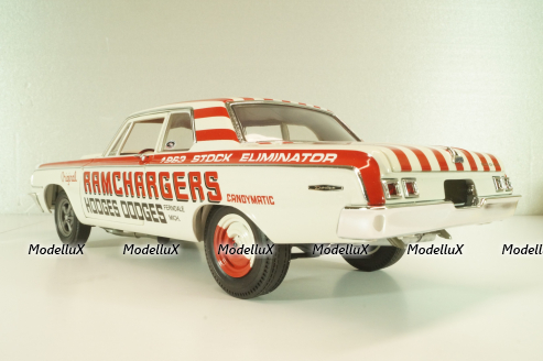Dodge 330 Ramchargers 1964, white, L.E 504 pcs, A1806900, ACME 1:18