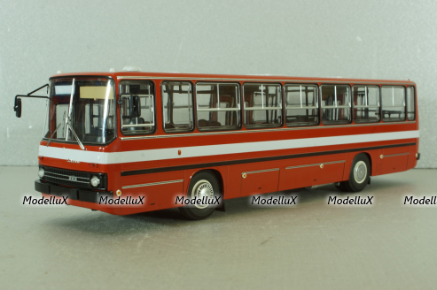 Икарус-263, городской автобус 1985 красный (пунцовый), DEMPRICE 1:43