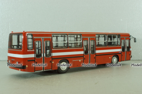 Икарус-263, городской автобус 1985 красный (пунцовый), DEMPRICE 1:43