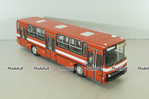 Икарус-263, городской автобус 1985 красный (пунцовый), DEMPRICE 1:43
