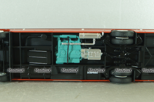 Икарус-263, городской автобус 1985 красный (пунцовый), DEMPRICE 1:43