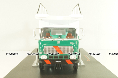 Fiat 673 Racing Transporter Lancia Alitalia Rally Team 1976, green/white, TRU038, IXO 1:43