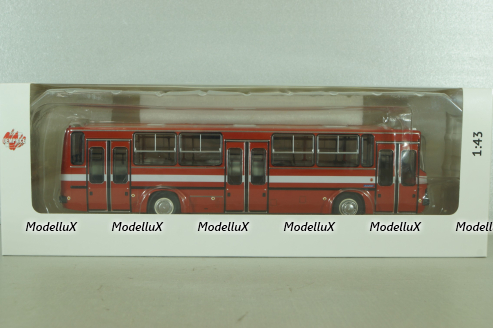 Икарус-263, городской автобус 1985 красный (пунцовый), DEMPRICE 1:43