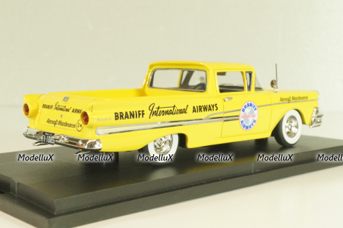 Ford Ranchero "Braniff Airways" 1958, yellow, L.E. 125 pcs, GC-BI-002, Goldvarg 1:43