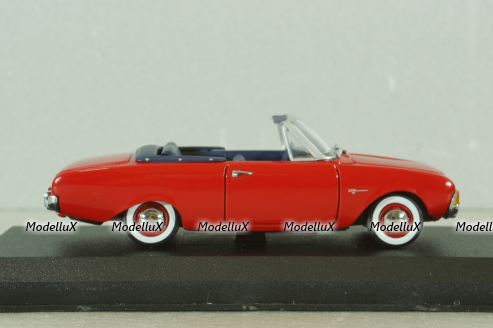 Ford Taunus Badew cabriolet 1960, red, ART. 184, Detail Cars 1:43
