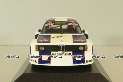 BMW 320i (E21) #21 Grp. 5 DRM 1977 R.Peterson, white/blue, 400772321, Minichamps 1:43