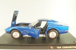 Chevrolet Corvette Stingray 427 (C3) 1969, blue, 54574, Hot Wheels 1:18