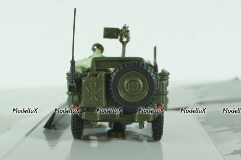 JEEP Willys 1/4 Ton.C/MITRAGLIA E FIGURA, Cararama 1:43