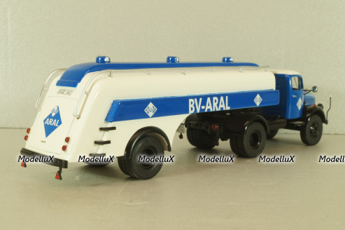 Mercedes-Benz L3500 truck with semi-trailer fuel tanker "Aral" 1937, blue/white, 18302, Premium Classixxs 1:43