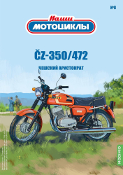 CZ-350 Sport 472.6 1976, красный, Наши Мотоциклы №8, Modimio 1:43