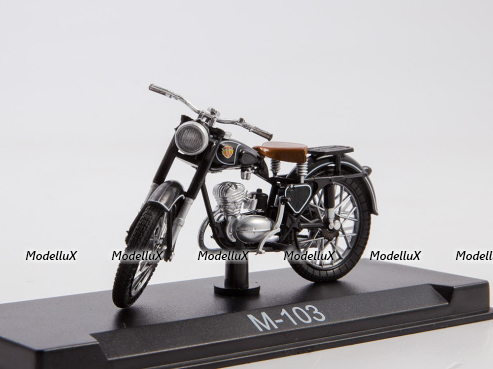 М-103 1962, черный,  Наши Мотоциклы №5, Modimio 1:43