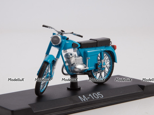 М-105 1967, голубой, Наши Мотоциклы №9, Modimio 1:43