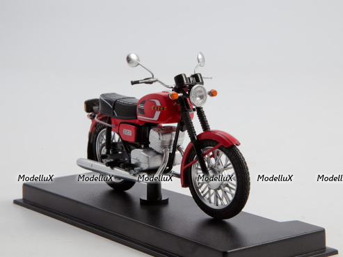 CZ-350 Sport 472.6 1976, красный, Наши Мотоциклы №8, Modimio 1:43