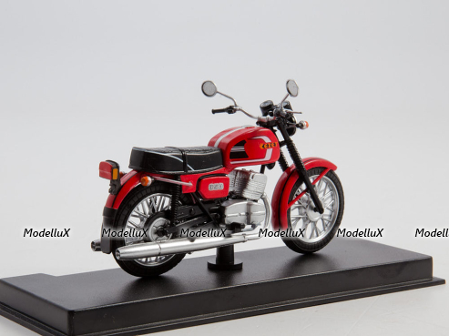 CZ-350 Sport 472.6 1976, красный, Наши Мотоциклы №8, Modimio 1:43