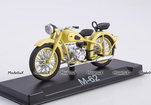 М-62 "Урал" 1961, желтый, Наши Мотоциклы №44, Modimio 1:43