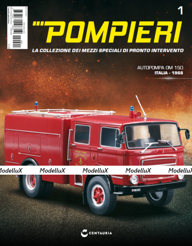 OM 150 AUTOPOMPA Italy 1968, Pompieri Italy collection #1 1:43