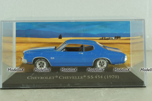 Chevrolet Chevelle SS 454 1970, blue, American Cars №6, DAM006, American cars, Altaya 1:43